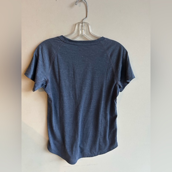 Patagonia Women's Blue V-Neck Top. Capaline Cool Trail. - Picture 2 of 7